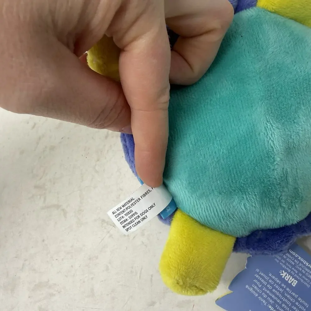 Bark Box Tomas Tortuga Plush Galagos Turtle M-L Dog Toy NEW
